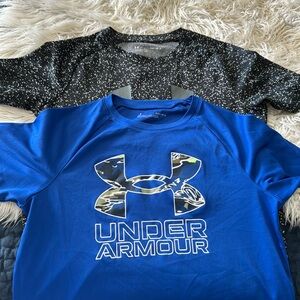 Two youth L Under Armour short sleeve shirts